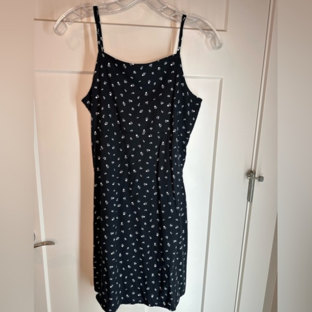 Art Class Dark Blue Floral Kids Dress
